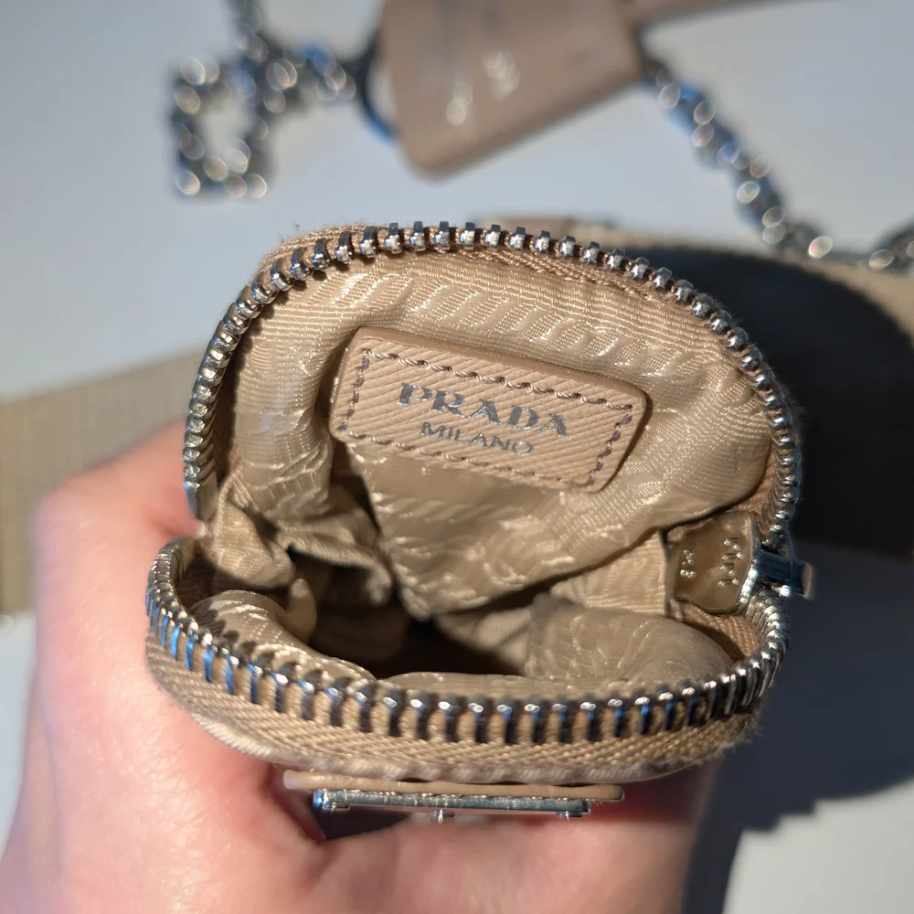 Prada Tan Shoulder Bag with Chain Strap - Picture 12 of 16